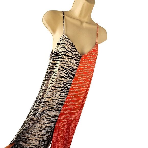 CoreyLynn Calter Anthropologie Jumpsuit Women XS Zebra Red Colorblock Adj Straps - Picture 1 of 10